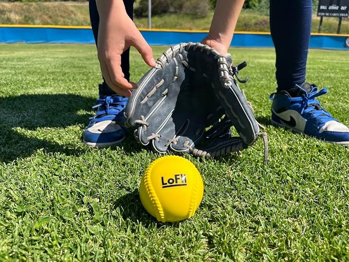 LoFli Limited-Flight Training Baseballs - Regulation Size & Weight, Soft, Safe & Durable - Indoor & Outdoor Practice for Kids & Adults - Yellow