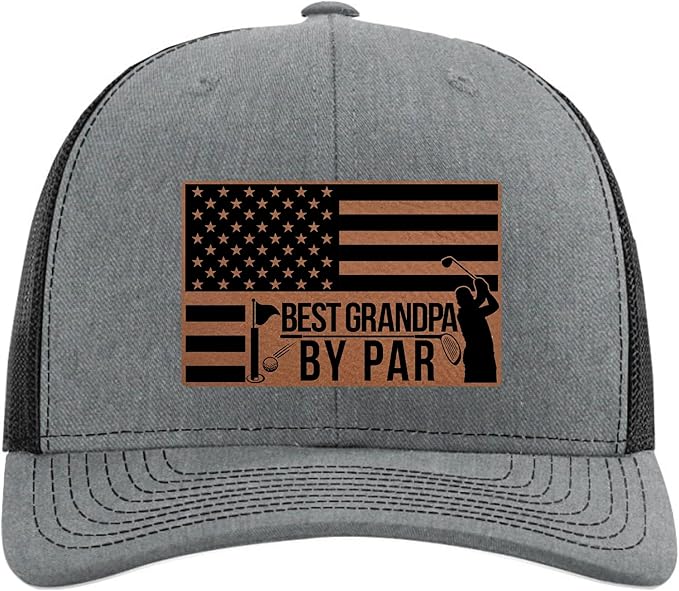 Best Grandpa by Par - Golf Gift for Grandpa - Christmas Birthday Gifts from Grandson Granddaughter Grandkids - Richardson 112