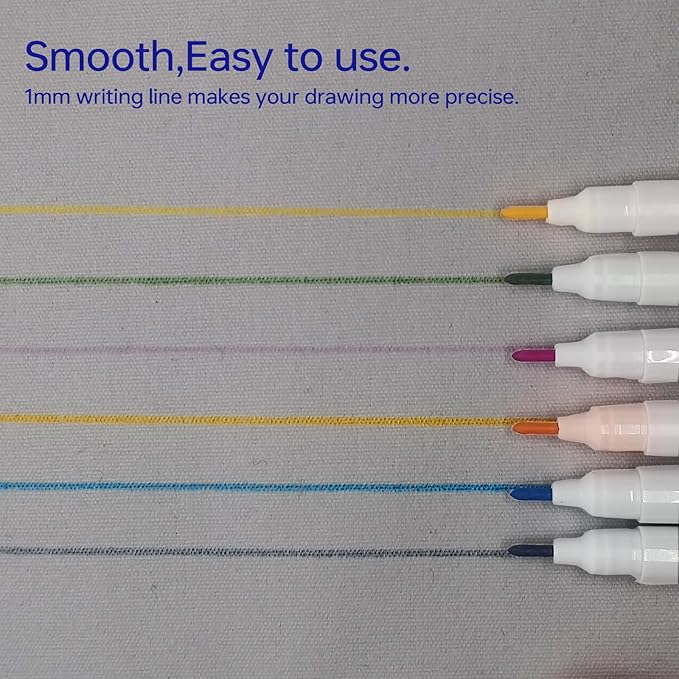 12 pcs Water-Erasable Fabric Pen Set - Image 2