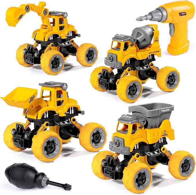 LUDILO 4PCS Take Apart Toys for 4 Year Old Boys Construction Toys by LUDILO