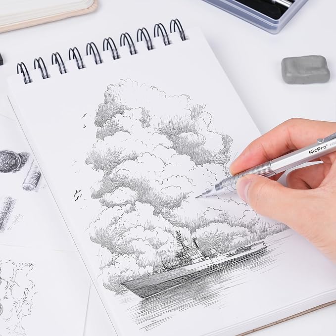 Nicpro 22PCS Metal Mechanical Pencil Set in Case, Art Drafting Pencil 0.5 - Image 8