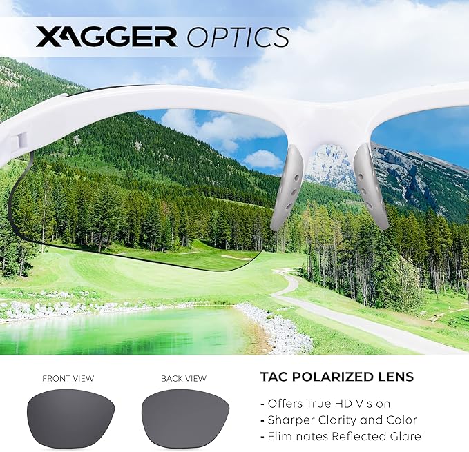 Xagger Kids Youth Polarized Sports Sunglasses for Boys Girls Baseball Softball Glasses TR90 Frame