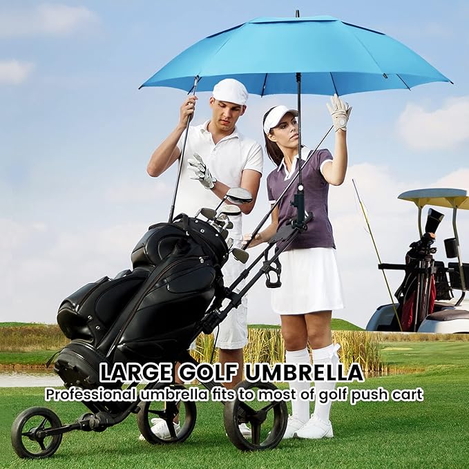 ZOMAKE Golf Umbrella Windproof, Extra Large Oversized Heavy Duty Double Canopy for Rain, Sports Games & Push Cart(51/54/62/68/72Inch)