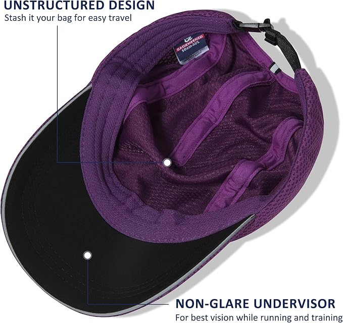 GADIEMKENSD Women's Race Day Running Cap Performance Mesh Hat - Excellent Ventilation, Lightweight, Reflective Safety