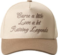 MIRMARU Two-Tone Vintage Canvas Trucker Hats for Men & Women, Adjustable Size Baseball Caps with Trendy Embroidered Design