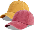 LANGZHEN Unisex Baseball Cap 100% Cotton Fits Men Women Washed Denim Adjustable Dad Hat