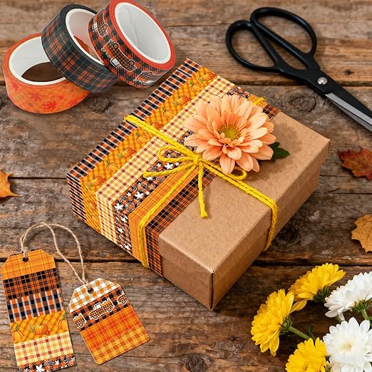 12 Rolls Autumn Washi Tape Set - Image 6
