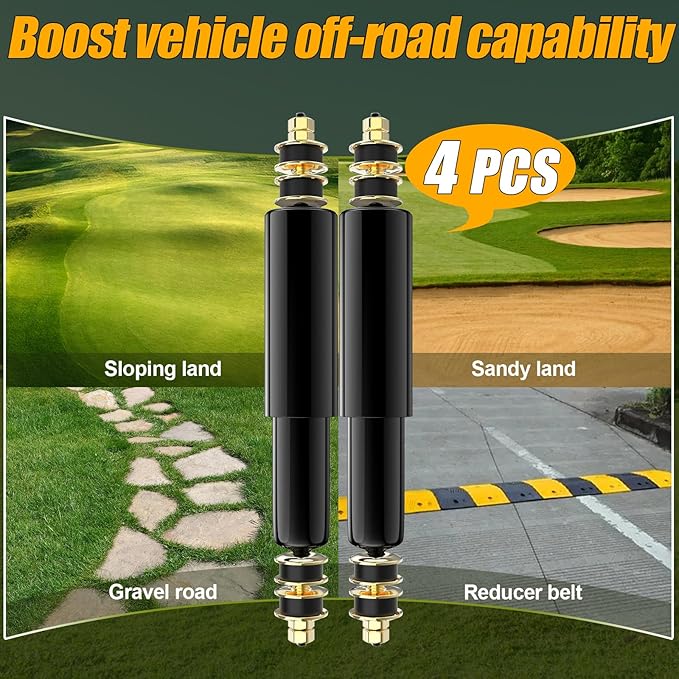 ENEKER Golf Cart Shocks, EZGO Front Shocks and EZGO Rear Shocks for Golf Cart 1994-UP EZGO TXT&Medalist Gas and Electric, Replace 70928-G01, 76418-01, 4PCS
