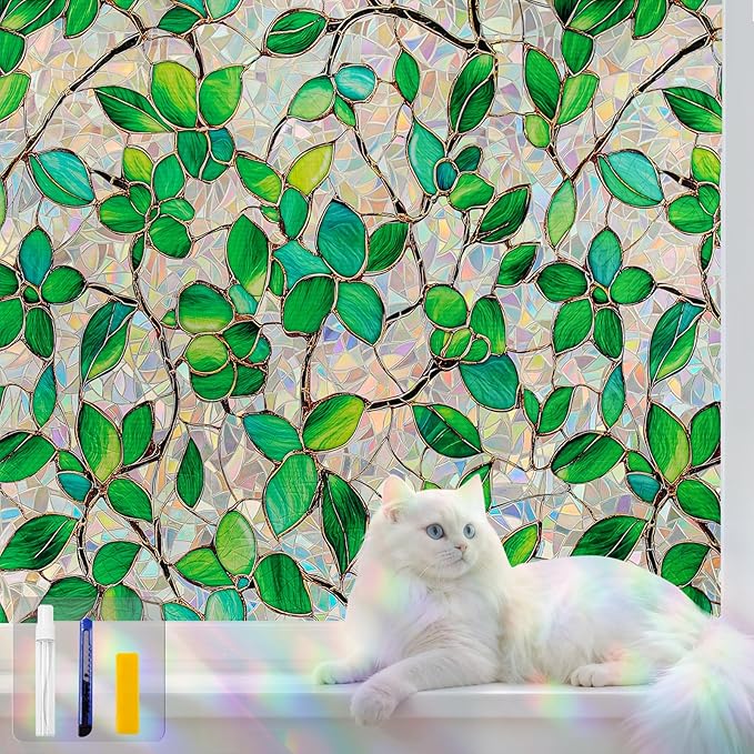 Window Privacy Film Stain Glass Window Film Rainbow Window Film Window clings by QHYsunshine
