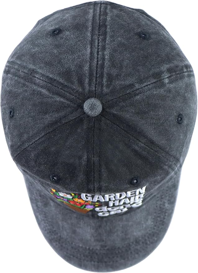 Garden Hair Don't Care Hat for Women, Adjustable Cotton Gardener Gifts Baseball Cap
