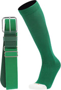 MadSportsStuff Softball or Baseball Socks and Belt Combo - Youth and Adult Sizes Boys and Girls Men and Women