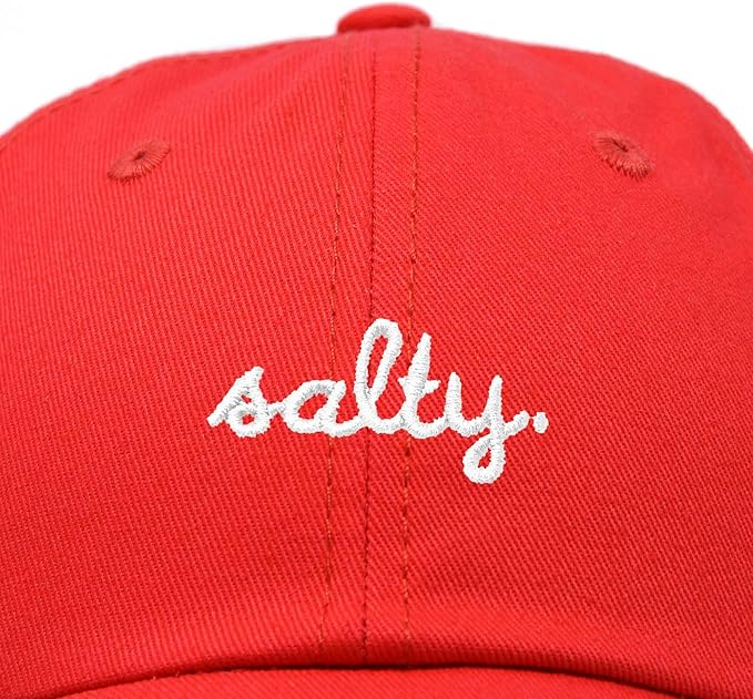 DALIX Salty Embroidered Cotton Beach Baseball Cap Adjustable Dad Hat Womens