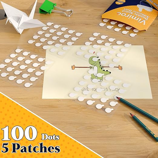 Adhesive Dots Double Sided– 100pcs Waterproof Small Sticky Tack Putty, Balloons - Image 8