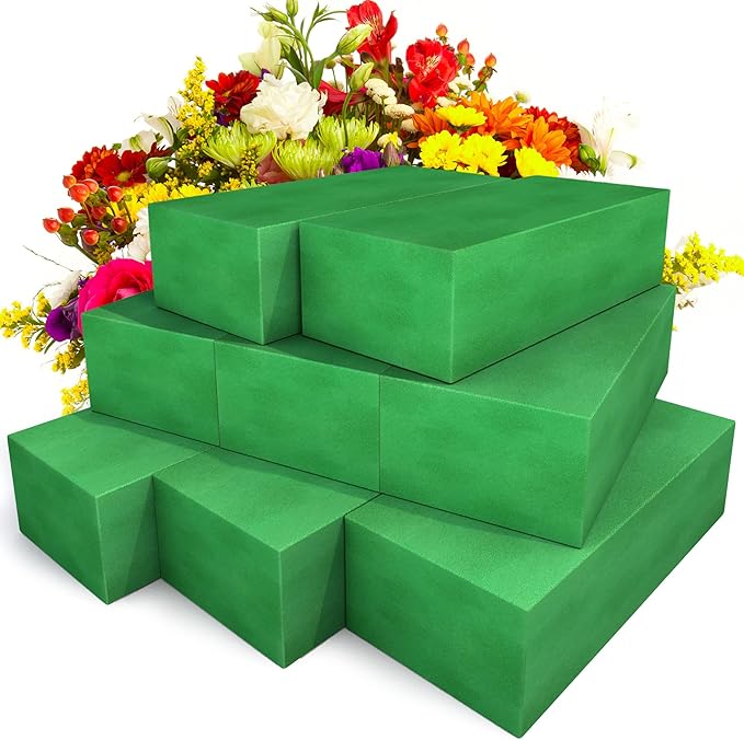 Max Shape Pack of 8 Large Size Floral Foam Blocks by MaxShape