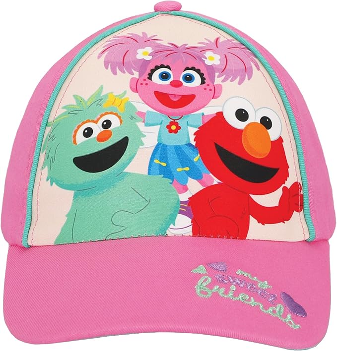 Sesame Street Baseball Cap, Toddler Hats for Boys & Girls Ages 2T-4T, Adjustable Kids Baseball Caps