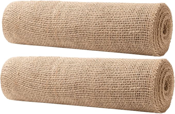10 Inch Natural Burlap Fabric Roll - Image 2