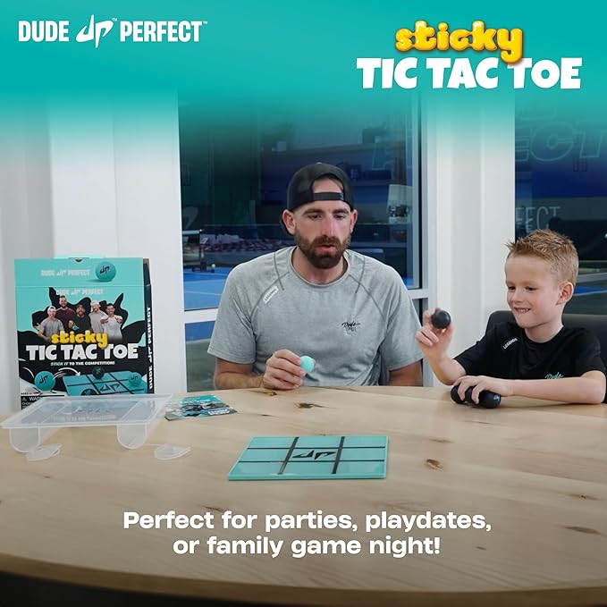 Dude Perfect Sticky Tic Tac Toe, Kids Tabletop Activity, - Image 6