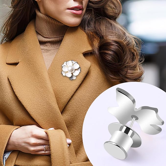 DECYOOL 30PCS Metal Locking Pin Backs, Pin Keepers Clasp Pin Backs Locking - Image 3