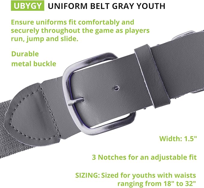 Champion Sports Baseball & Softball Belt – Stretch Fit Uniform Belt for Youth & Adult Players, Multiple Colors