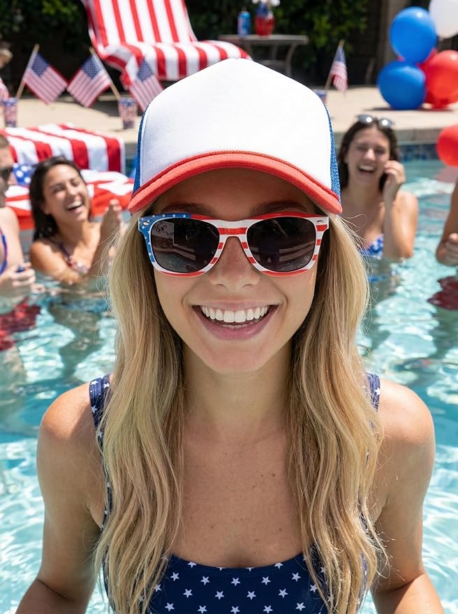Funky Junque Premium Mesh Snapback Trucker Hat - Stylish Comfort for All - Patriotic, Humor & More
