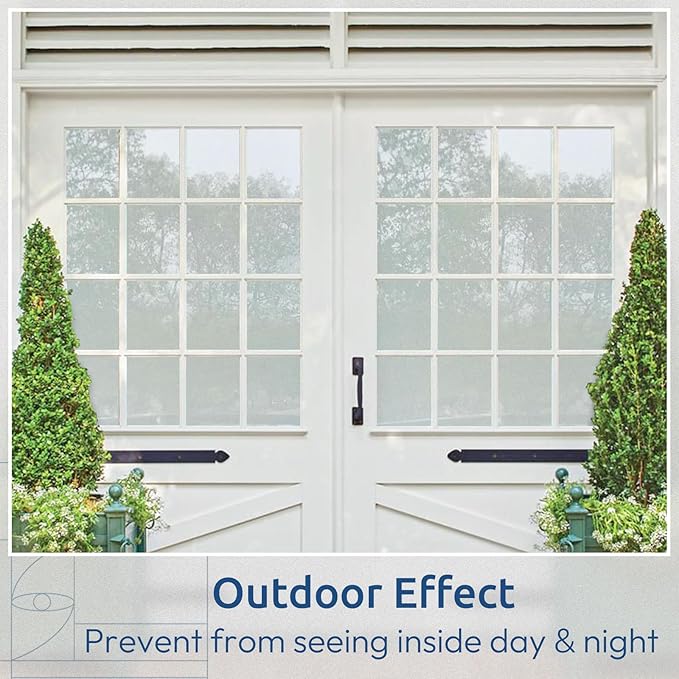 rabbitgoo Window Privacy Film, Non-Adhesive Frosted Glass Window Film - Image 4