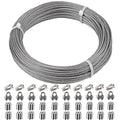 1/8 Inch Stainless Steel Wire Rope Cable Kit, 100 ft Length 1/8“ Wire Cable 7x7 by Roxanned