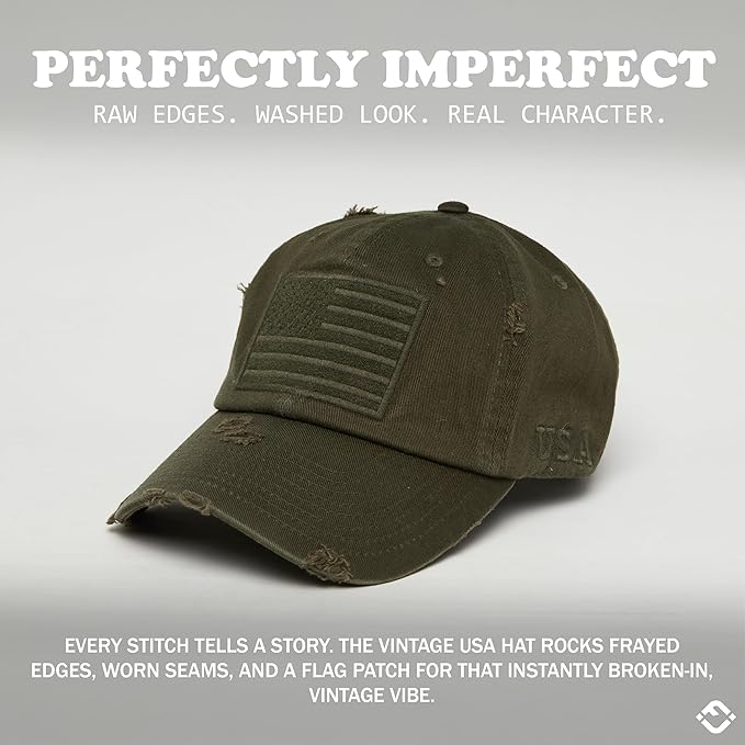 Funky Junque Distressed Vintage Baseball Cap - Embroidered Patch Women's Hat - Holiday, Lifestyle & Patriotic Designs