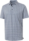M MAELREG Mens Golf Shirt Short Sleeve Dry Fit Print Moisture Wicking Performance Patterns Collared Polo Shirt