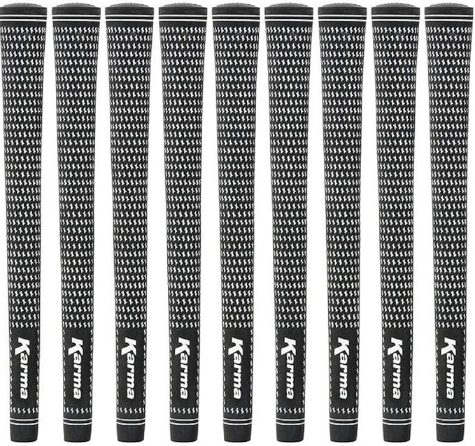 Karma Velour Golf Grips for Men, Women, Juniors | Undersize, Standard, Midsize, Oversize, & Jumbo | 6 Colors | Choose Single, 9, 13 Pack or Golf Club Grip Kit
