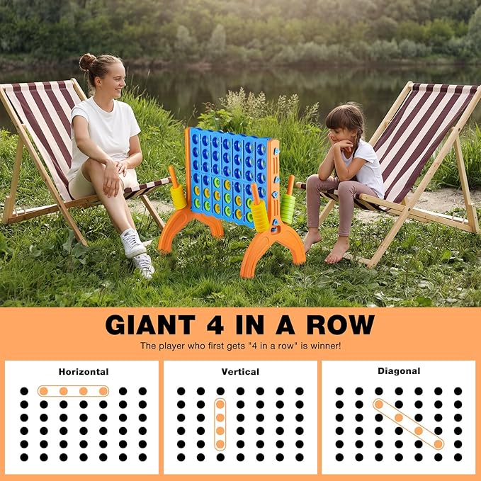 Ayeboovi Giant 4-in-A-Row, Jumbo 4-to-Score Yard Game - Image 2