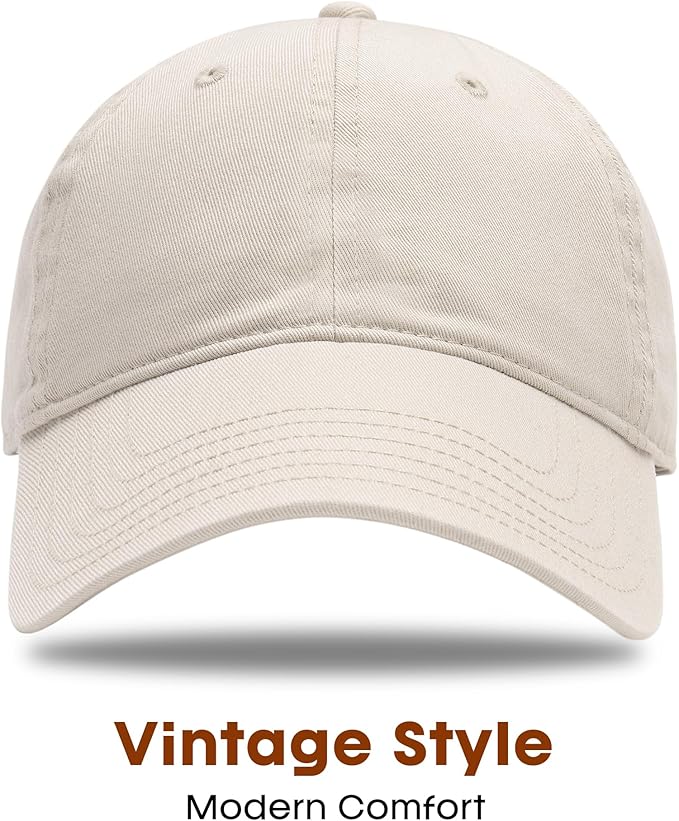 FURTALK Unisex Vintage Washed Unstructured Baseball Cap Washed Cotton Adjustable Dad Hat