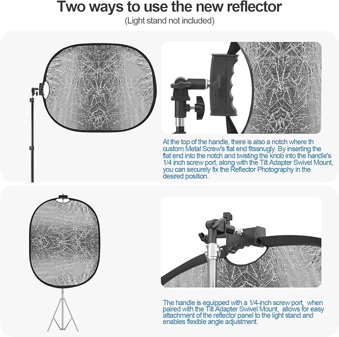 WELLMAKING 24'' x 36'' Photography Reflector 5-in-1 Collapsible Light Reflector - Image 4