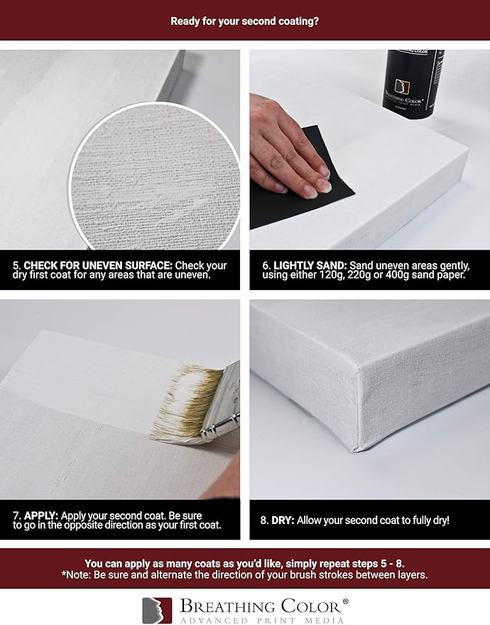 White Gesso Canvas Primer 8 oz Give Your Art The Ultimate Base Prime! Keep - Image 7