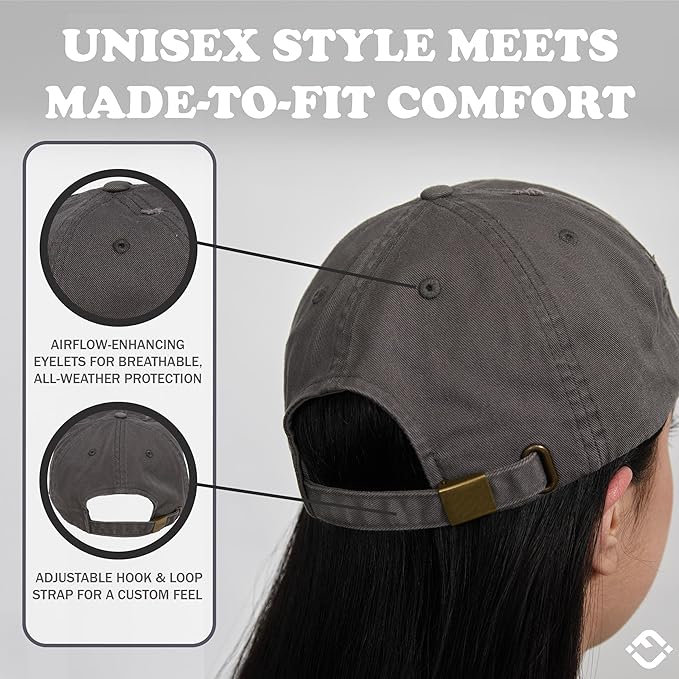 Funky Junque Distressed Vintage Baseball Cap - Embroidered Patch Women's Hat - Holiday, Lifestyle & Patriotic Designs