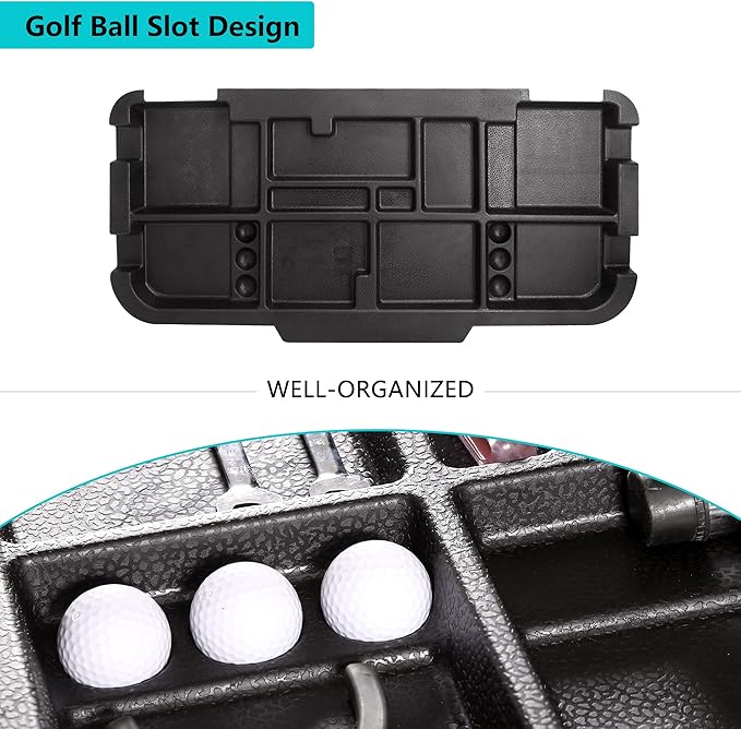 10L0L Golf Cart Under Seat Storage Tray for EZGO RXV TXT Club Car DS Precedent Electric Vehicle with Original Trojan Battery Underseat Organizer Container Holder Plate