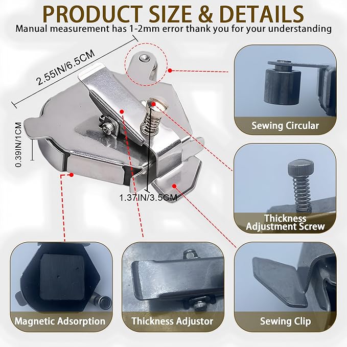 Magnet Sewing Guide, Upgraded Multi-Purpose Magnetic Seam Guide - Image 3