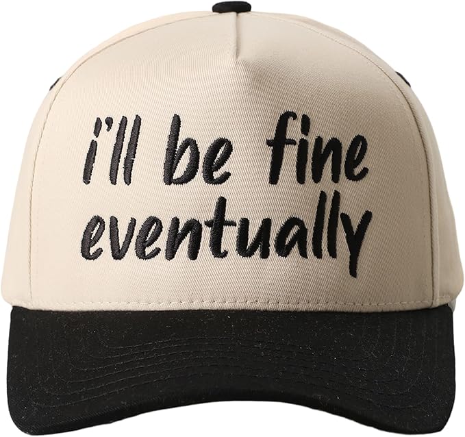 MIRMARU Two-Tone Vintage Canvas Trucker Hats for Men & Women, Adjustable Size Baseball Caps with Trendy Embroidered Design