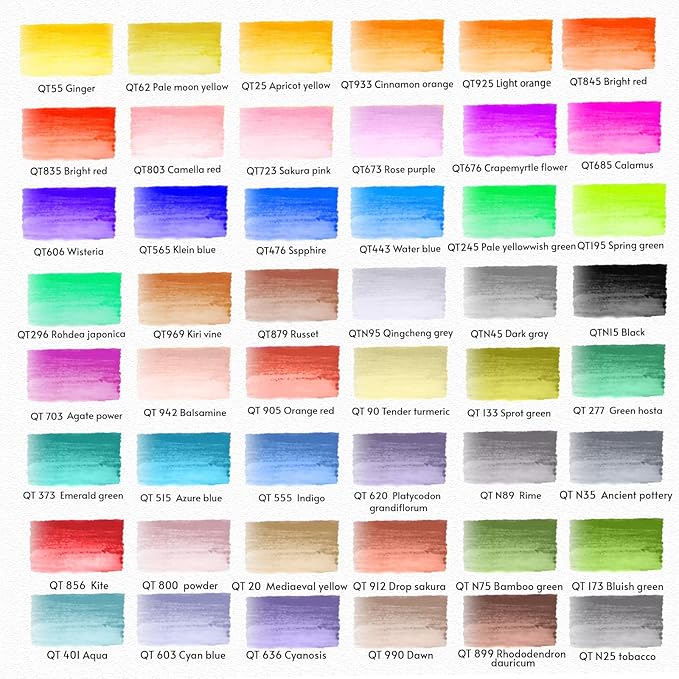 Watercolor Pens Set, 48-Color Dual Tip Paint Markers, Water-Based Coloring - Image 2