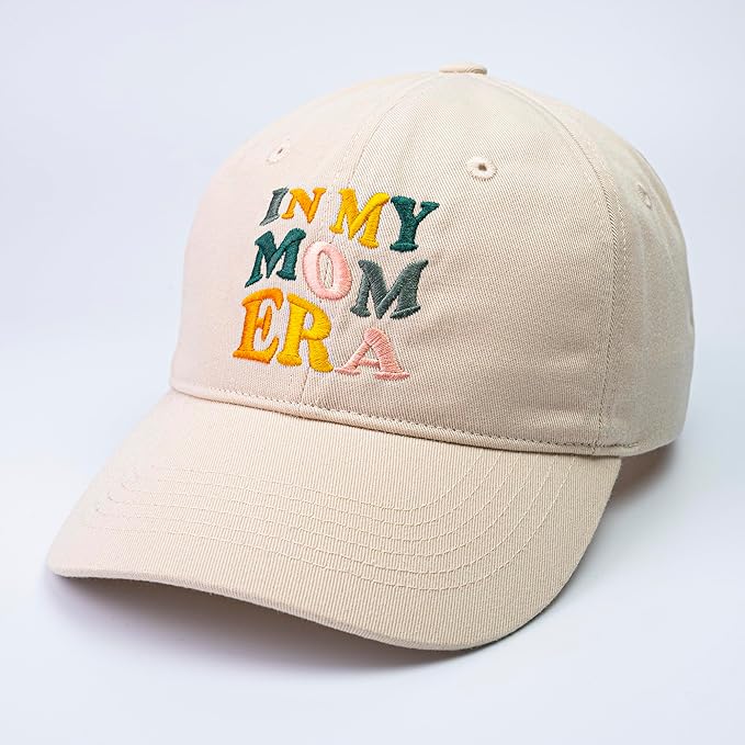 in My Mom Era Hat, Hat Mother's Day Birthday Gifts for Mom from Daughter Son, Embroidered Baseball Hats for Women Cream