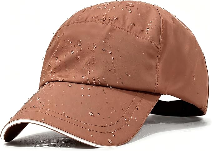 Mens Water-Resistant Baseball Cap Womens Rain Hat Foldable Outdoor Running Sun Fishing hat