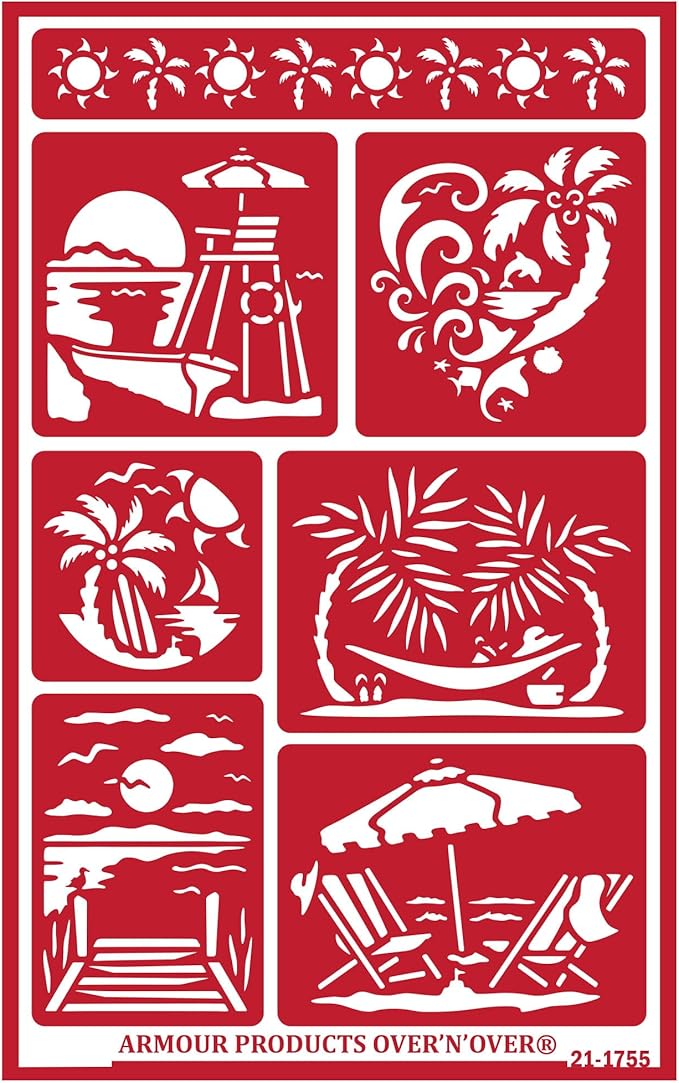 Over'N'Over Reusable Glass Etching Stencils – Durable Self-Stick Designs by OVER+%27N%27+OVER