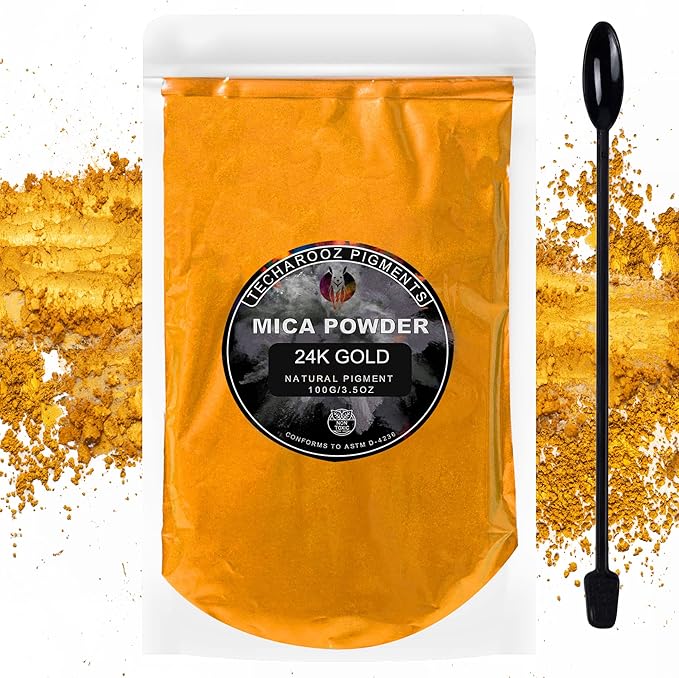 24K Gold Mica Powder Epoxy Resin, 100g/3.5oz Sealed Bag – TECHAROOZ Color by TECHAROOZ