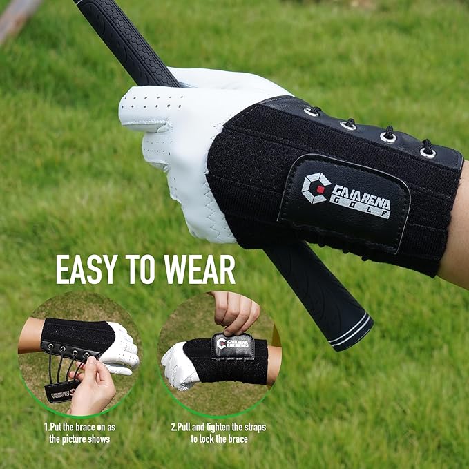 GAIARENA Golf Wrist Training Aid Wrist Hinge Trainer Brace, Effective Golf Swing Training Equipment to Correct Wrist Angle Swing Posture & Develop Muscle Memory for Beginner Golfers【Patent Pending】