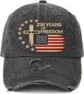 US 250 Years Freedoms 1776-2026 250th Birthday Embroidered Hats Garde Cap for Him