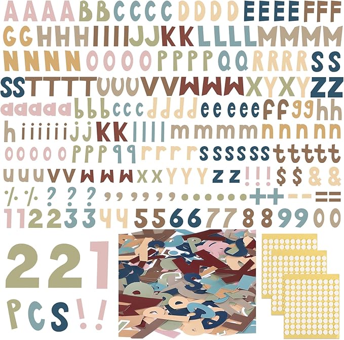 221 Pcs Classroom Bulletin Board Letters Colorful Alphabet Cutouts Number and by Humyoun