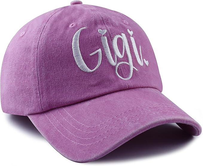 Gigi Mimi Hats for Women, Adjustable Cotton Embroidered Grandma Baseball Cap