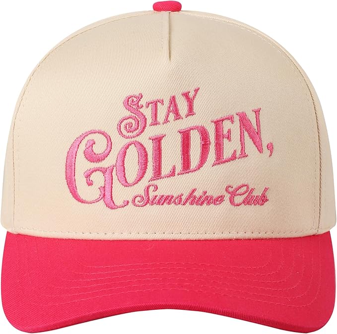 MIRMARU Two-Tone Vintage Canvas Trucker Hats for Men & Women, Adjustable Size Baseball Caps with Trendy Embroidered Design