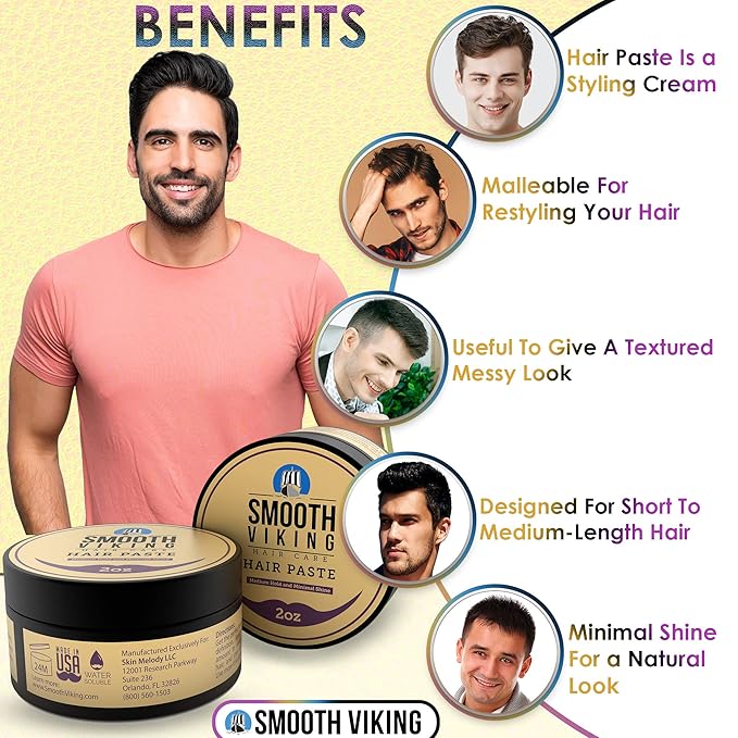 Smooth Viking Hair Paste for Men - Image 3