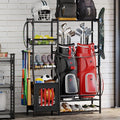 Sonyabecca Garage Sports Equipment Organizer, Golf Bag Storage Rack, Organizer for 2 Golf Bag, Indoor/Outdoor Ball Storage Bins for Toy Sports Gear Storage, Ideal for Home, Garage, Club, Basement