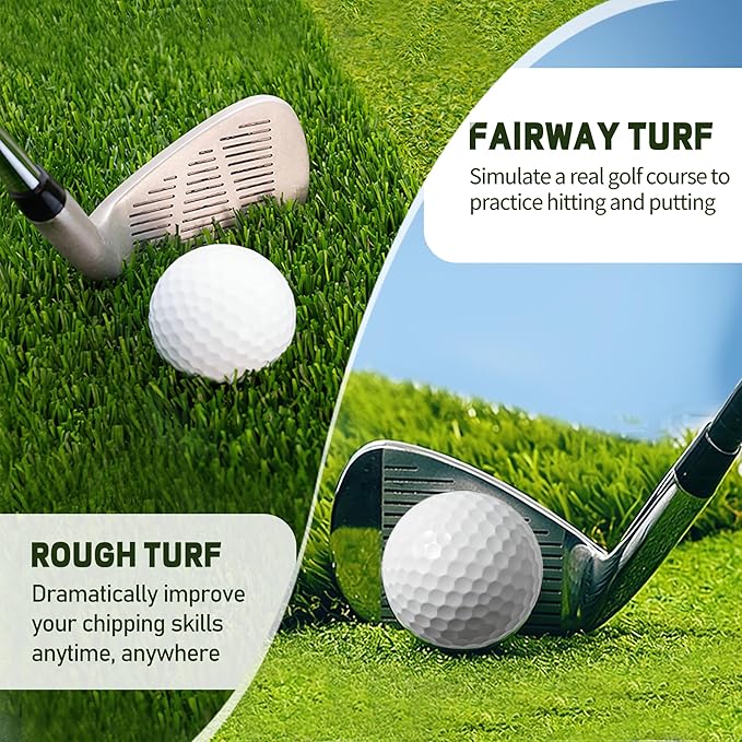 Golf Hitting Mat, Swing Path Feedback Golf Training Mat, 16"x12" Extra Replaceable Practice Mat, Indoor Outdoor Golf Swing Detection Mat, Ideal Golf Gifts for Men & Women Home Backyard Use